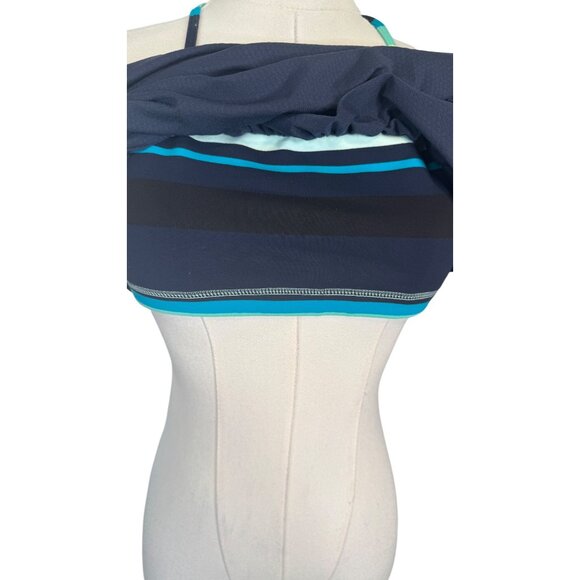 NWT Lululemon Size 8 No Limits Tank Top Navy Built-In Bra & Striped Back Detail - Picture 8 of 16